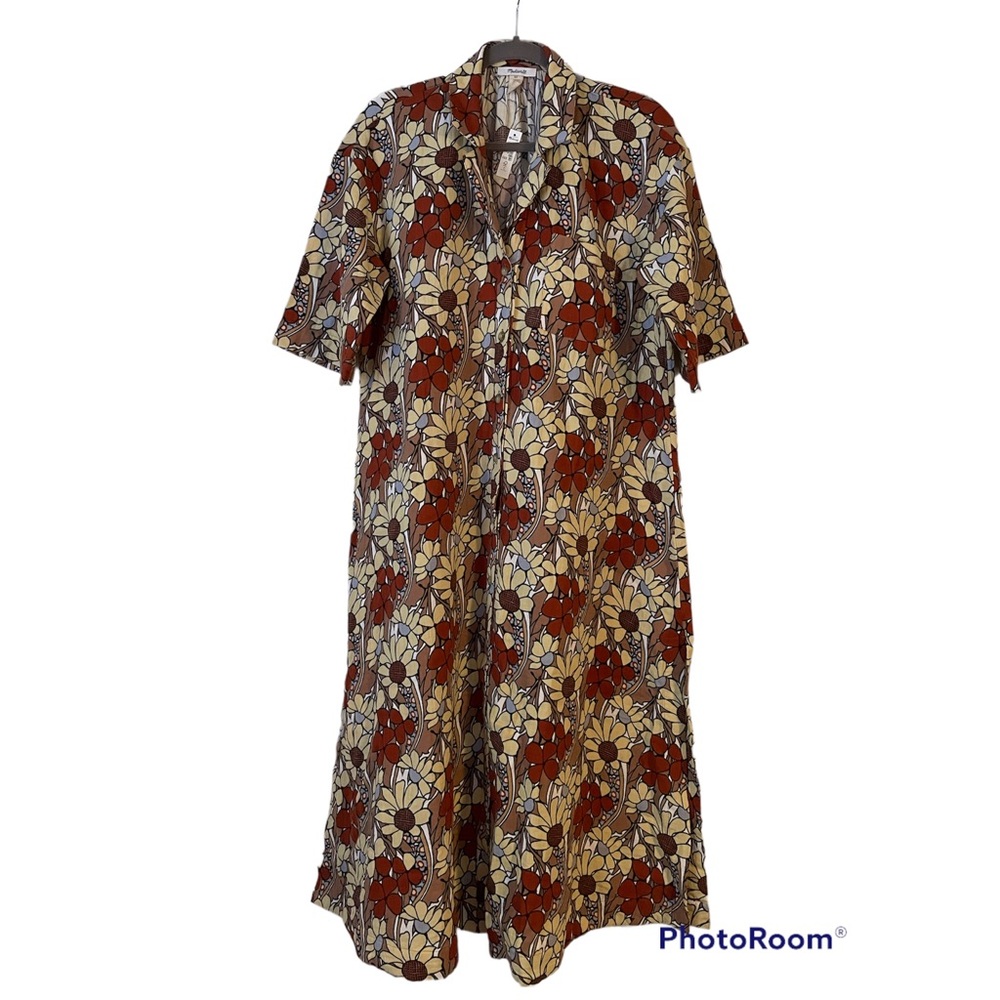 Madewell Lightestspun Cover-Up Maxi Shirtdress in Daydream Floral